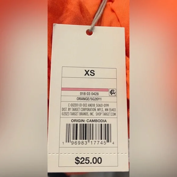 NWT A New Day Orange One Shoulder Dress - Picture 3 of 3